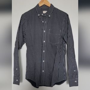 Club Monaco Mens Shirt Small - Checkard Print Black and White